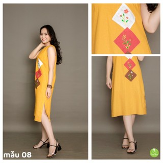 Đầm linen thiết kế dáng suông