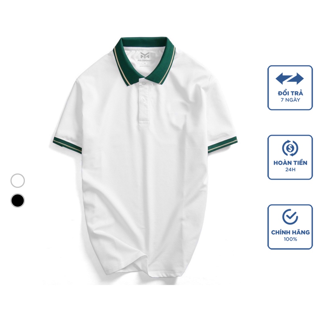 Áo Polo Big Size Nam Bigsizevn từ 85 - 130KG, Áo có cổ vải thun cá sấu chuẩn Form