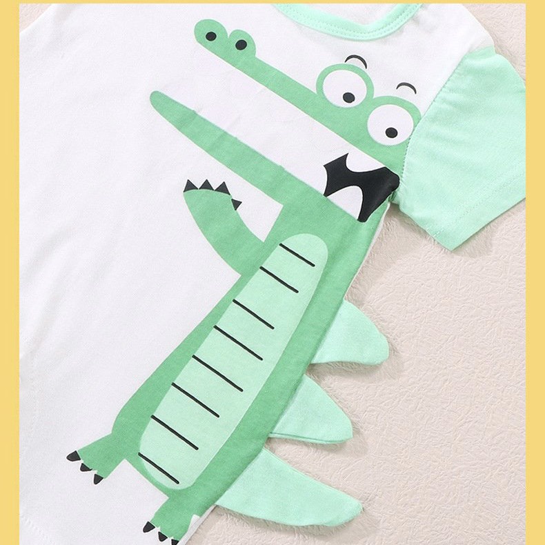 Body cộc tay trắng in hình cute cho bé trai bé gái mặc hè thu hàng Quảng Châu xuất Nhật