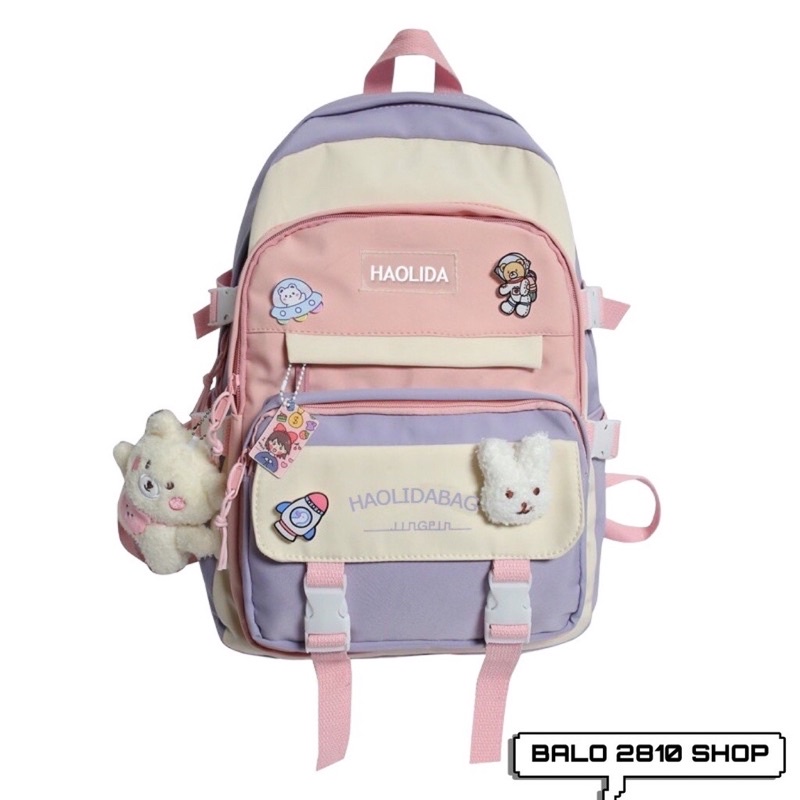Balo Nữ Thời Trang Quảng Châu Haolida Phối Màu Pastel Chất Vải Chống Thấm