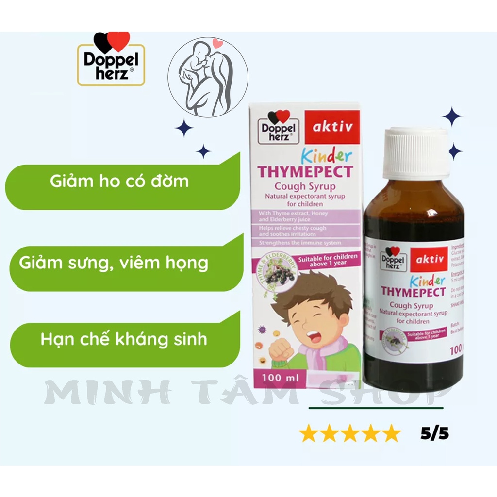 Siro Doppelher giảm ho đờm cho bé Kinder chai 100ml