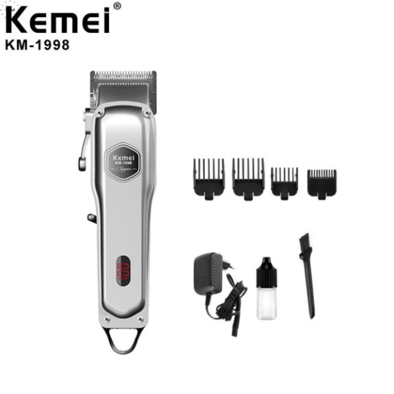 Tông đơ cao cấp kemei 1998 pin Lithium-ion sử dụng 150 phút, tăng đơ cắt tóc chuyên nghiệp