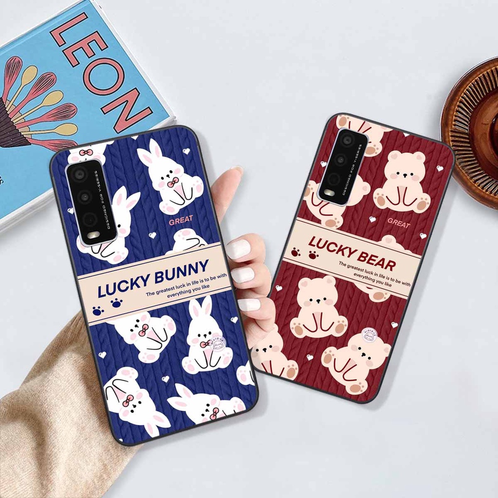 Ốp lưng Vivo Y20 / Y20s / Y12s / Y51S in hình họa tiết len Lucky Bunny,Bear,Smile