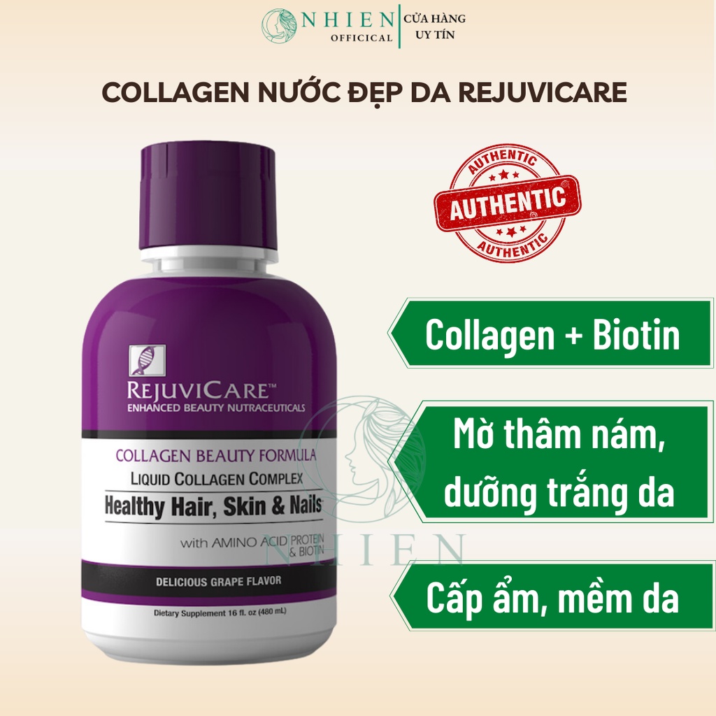 Collagen nước đẹp da, móng, tóc RejuviCare Collagen Beauty Formula Liquid 480ml