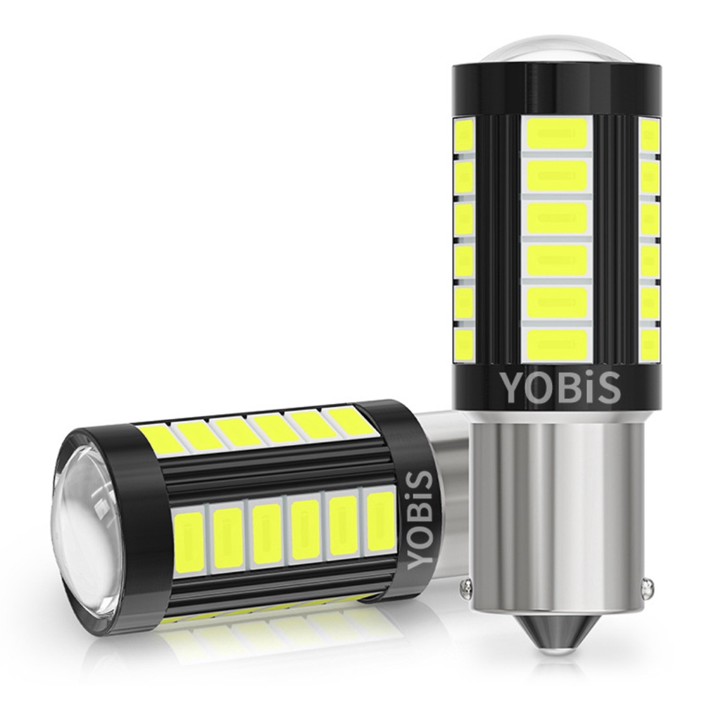 Đèn 33 mắt LED 12v-80v xi nhan, phanh, đèn lùi xe chân 1156 1157 7443, 3157 BA15S, P21W, BAU15S, PY21W, T20, T25