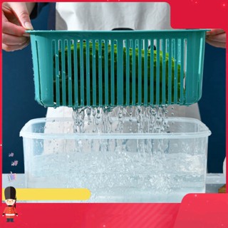 Set 5 Hộp Đựng Thực Phẩm Có Nắp Đậy Cao Cấp - Khay Nhựa Để Tủ Lạnh Kèm Rổ Ráo Nước Bảo Quản Thức Ăn An Toàn Tiện Lợi