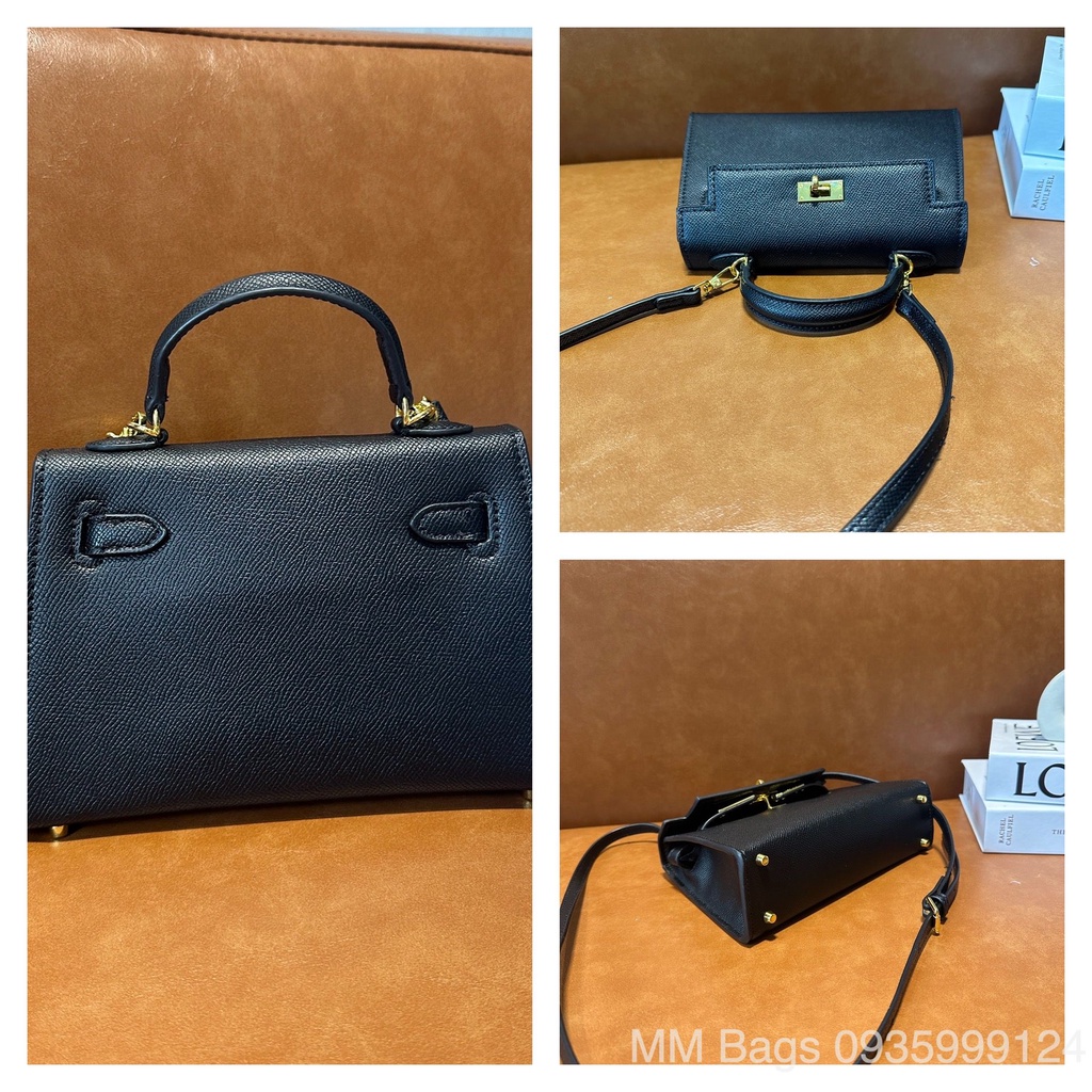 Túi xách nữ đeo chéo MM Bags túi công sở,đi chơi sang chảnh HM size 19cm da rắn da gạo