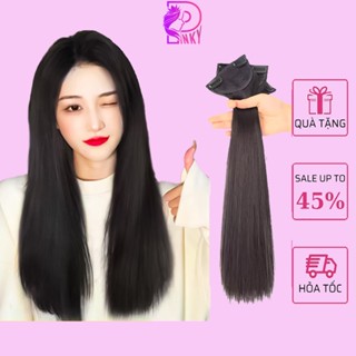 Tóc giả kẹp thẳng PINKY, tóc giả nửa đầu làm dày tóc tự nhiên cao cấp
