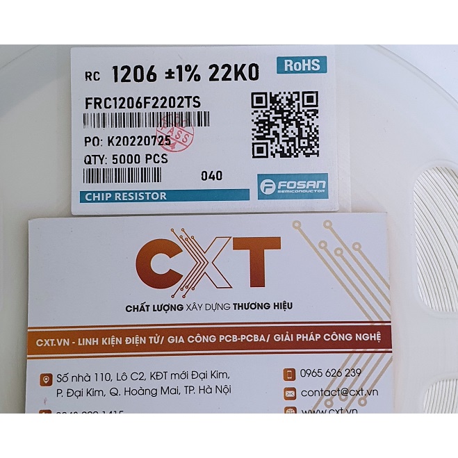 Điện trở 1206 (1%) thông số 1K đến 910K (dây 50 chiếc)