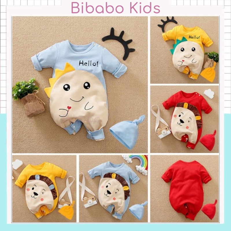 Quần áo trẻ em Bộ body dài tay cho bé trai bé gái 0 đến 12 tháng tuổi - kiểu dáng Bodysuit cho bé cực đẹp