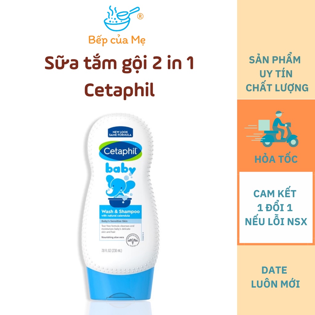 Sữa tắm gội 2 in 1 cho bé sơ sinh Cetaphil, Shop Bếp Của Mẹ