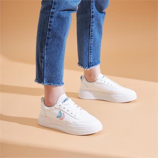 Giày thể thao nữ mwc 0764 - giày thể thao nữ phối họa tiết nhỏ siêu cute sneaker da êm chân đế bằng hot trend