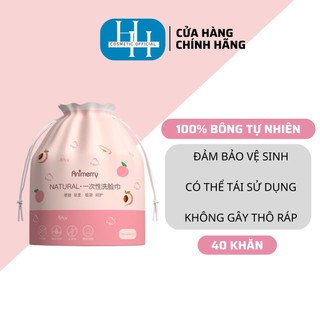 Khăn mặt Animerry lau khô, lau ướt dùng 1 lần cuộn 40 khăn