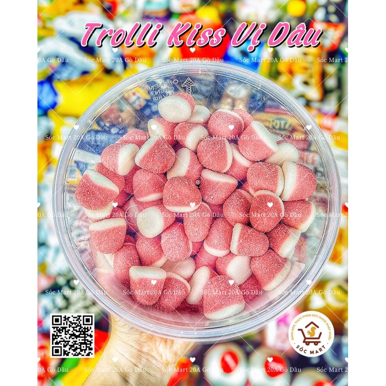 💜 Kẹo Dẻo Trolli Kiss Vị Dâu - Hộp 975Gr 💜⚡ CHUẨN TROLLI ĐỨC ⚡