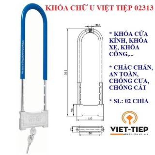Khoá chữ U Việt Tiệp 02313 khóa cửa kính. khóa xe- BH 2 năm