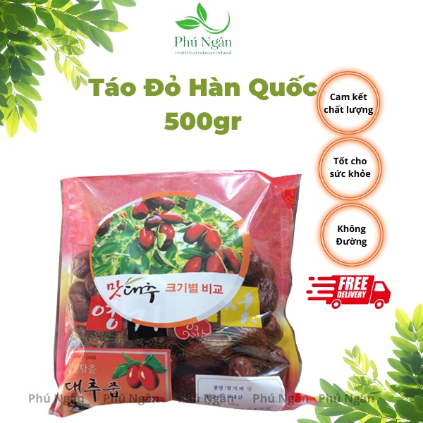 Táo đỏ khô Hàn Quốc bịch 500gr