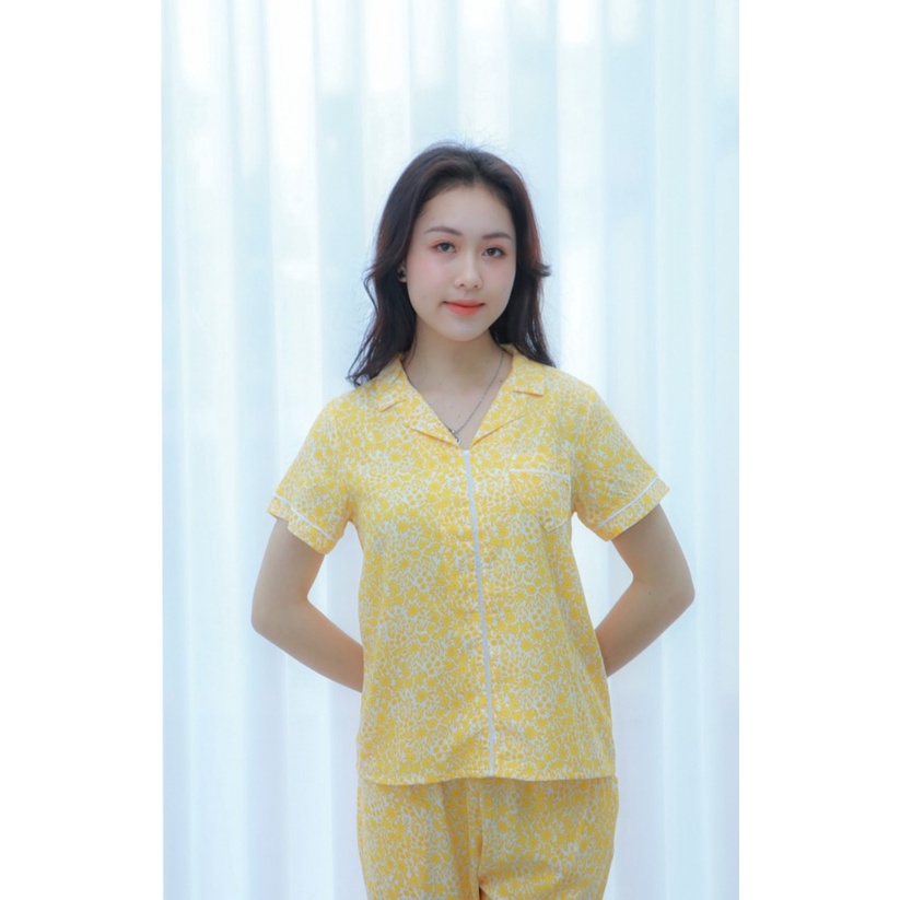 Bộ đồ LANH VIỆT THẮNG fashion Pyjama CỘC TAY đồ mặc nhà cho các chị, các mẹ