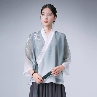 Áo Bộ đồ pháp phục kiểu cổ trang trung hoa trung quốc hán phục đi lễ chùa trang phục bàn trà spa