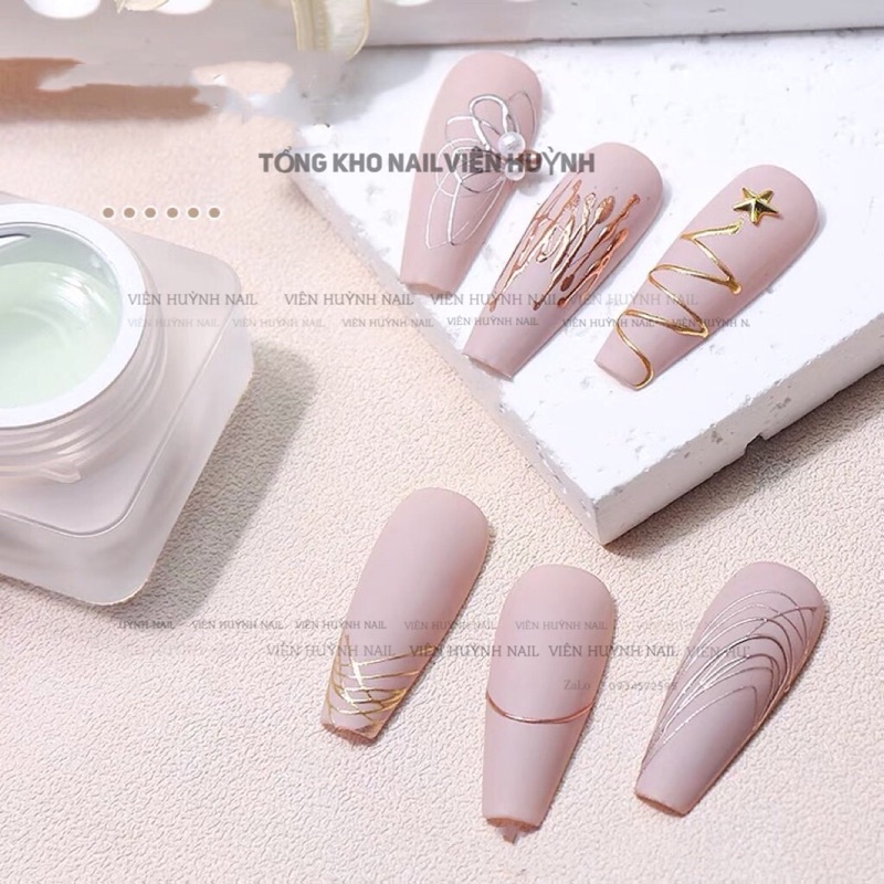Gel nhện chà tráng gương - gel kéo sợi trong suốt dùng vẽ nổi và trang trí móng
