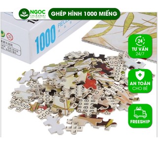 Tranh ghép hình 1000 mảnh bằng gỗ KT 75x50cm /Jigsaw Puzzle/ Đồ chơi xếp hình/Tranh xếp hình 1000 miếng có kèm keo