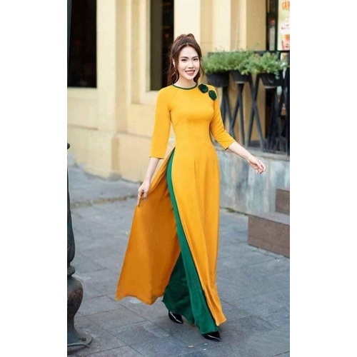 Hoa cài áo thủ công- Dây hoa kết hợp dài 18cm- Nhiều màu- Cài áo dài trơn, đầm trơn