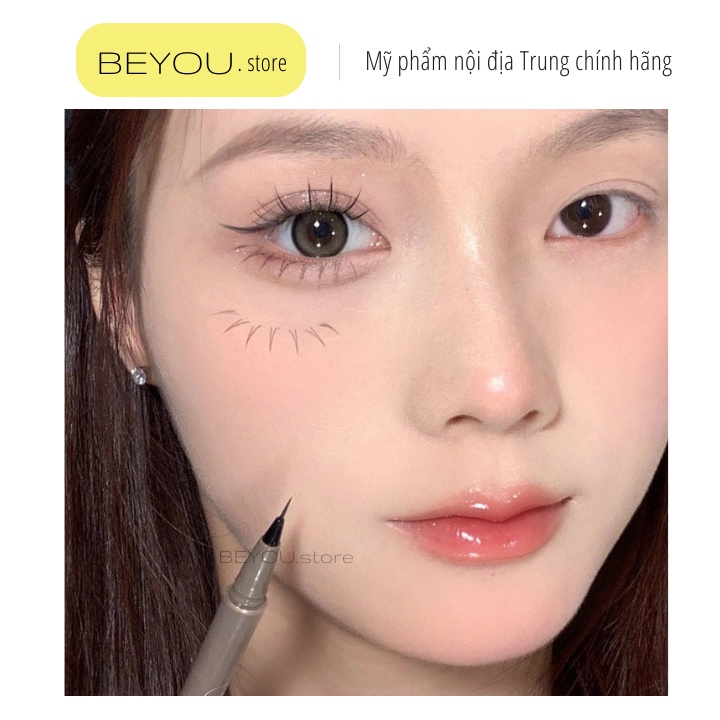 Bút Kẻ Mắt Merssitin Nội Địa Trung, Bút Kẻ Nước Eyeliner Makeup, Ngòi Siêu Mảnh 0,01mm, Bền Màu, Lâu Trôi