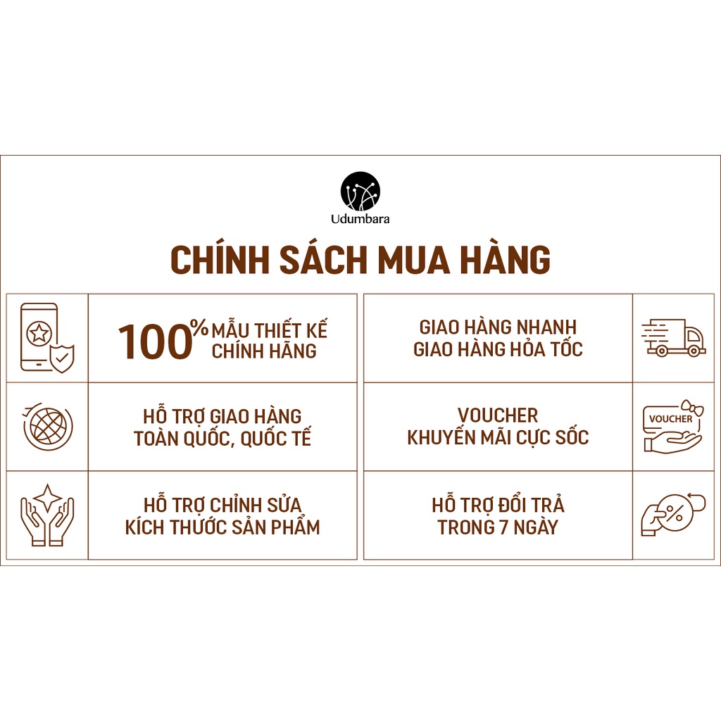 Vòng tay lắc tay nữ ngũ hành thu hút may mắn tự nhiên phong thủy Udumbara quà biếu tặng sang trọng