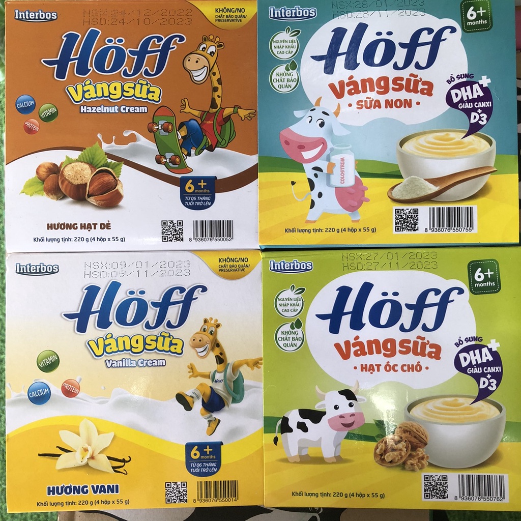 Váng Sữa HOFF Cho Bé 6+ 4 Vị