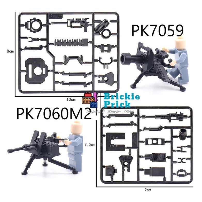 Đồ chơi lắp ráp - Army- Phụ kiện Sún.g máy hạng nặng - Đồ Chơi Lắp Ráp - Brickie Prick