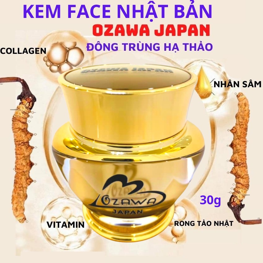 Kem Dưỡng Trắng Da Mặt Giảm Nám Tàn Nhang OZAWA JAPAN 30g kem face trắng da tái tạo da mặt sạch mụn kem trắng da mặt