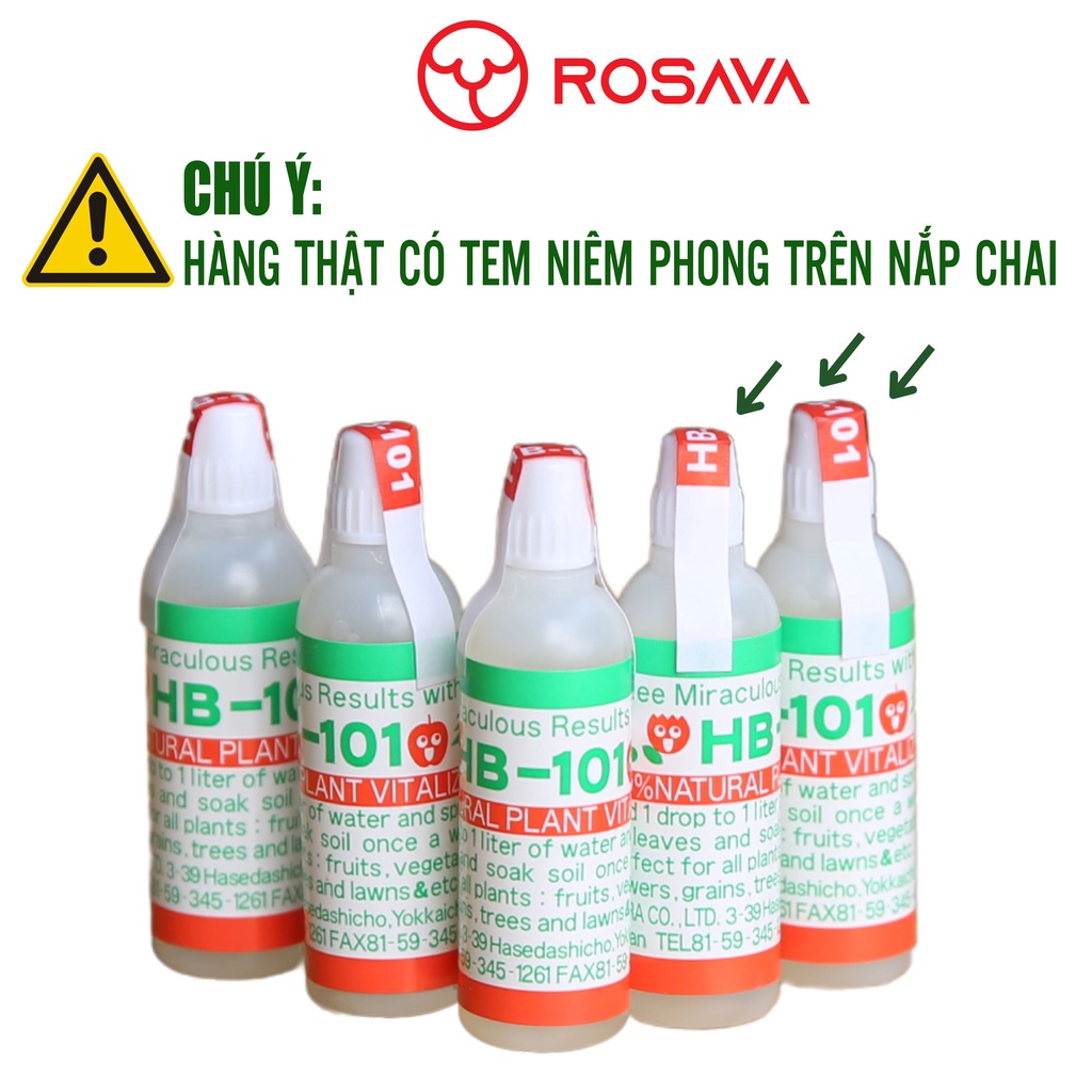 HB 101 Nhật Bản chĩnh hãng, phân bón siêu kích ra rễ hữu cơ và kích thích tăng trưởng lọ 6ml chuẩn