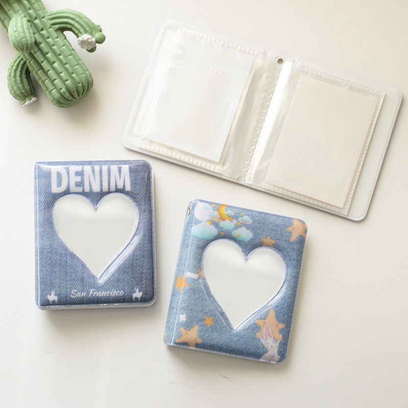 Album Ảnh 40, 64 Ngăn 3 inch Phong Cách Y2K Jeans Denim đựng card kpop, thẻ game, anime, boylove xíu nhọ store