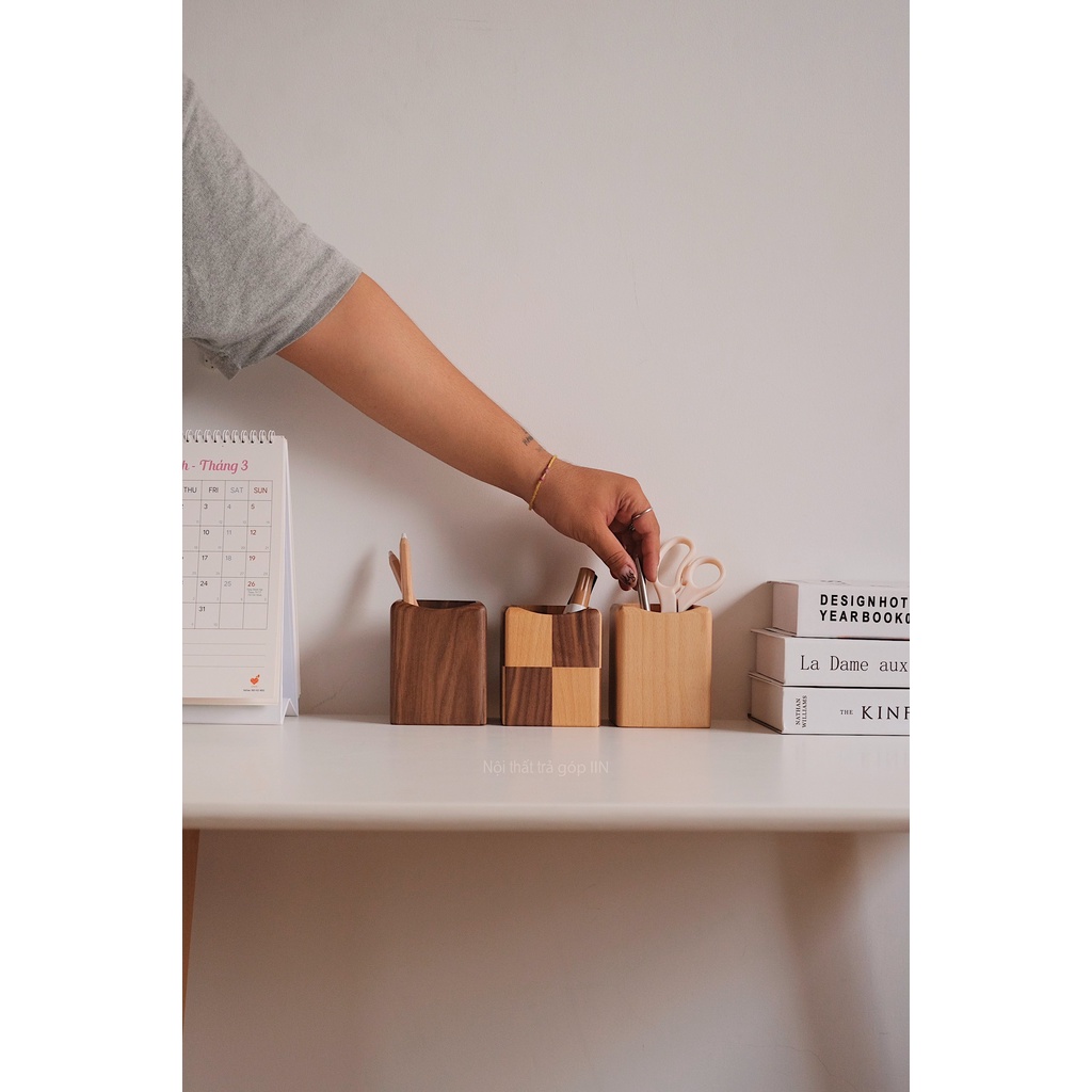 Hộp bút gỗ tự nhiên