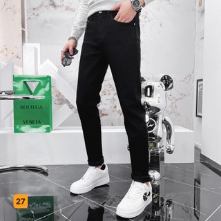 Quần Jean Nam Chất Bò Cao Cấp AD866TG Xanh In Chữ Mẫu Mới Phong Cách Soái Ca