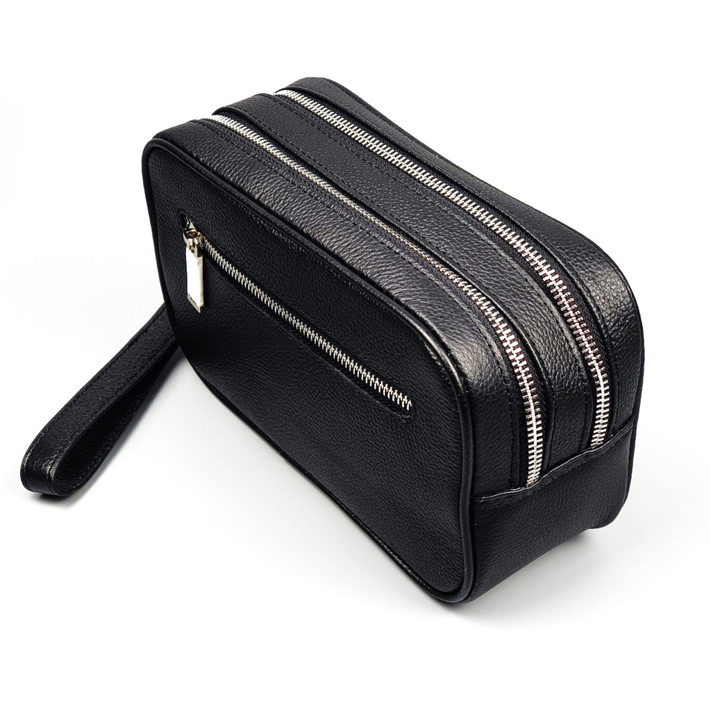 Túi golf nam khóa số; Clutch cầm tay nam da bò thật 2 ngăn khóa CL148VB  - 100% da thật, BH 3 năm