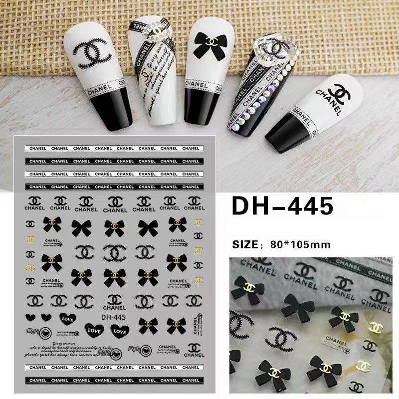 Nail Sticker Dán Móng Hình Dán Móng Tay 3D Mẫu Logo Thương Hiệu Jewelry