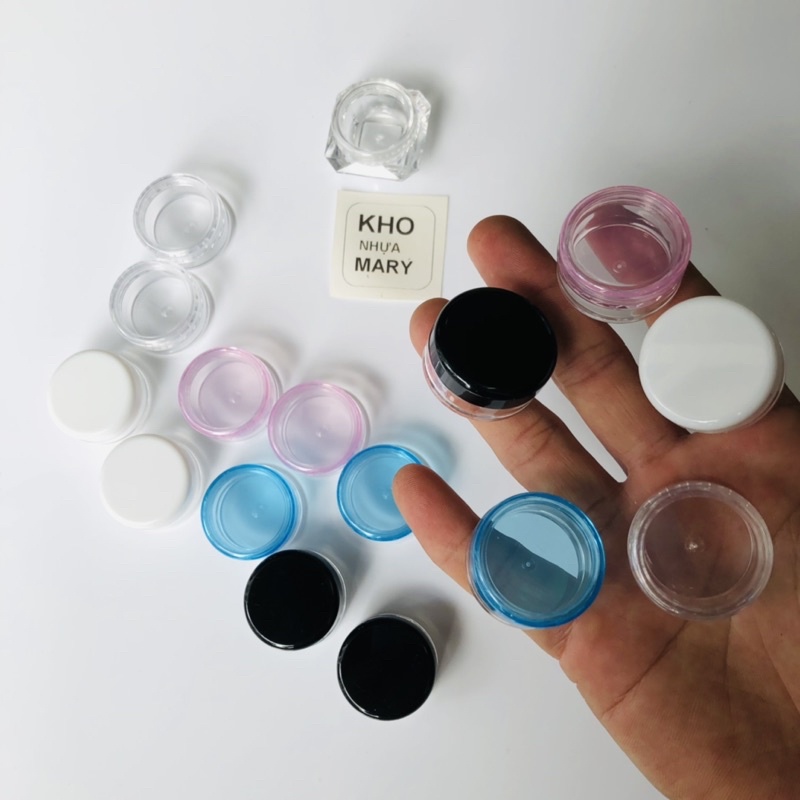 Hủ Kiếng trong suốt đựng mẫu thử spa- Lọ hủ nhựa nhỏ 30ml/ 50ml/ 20ml/ 10ml/ 5ml chiết Mỹ phẩm, đựng kem