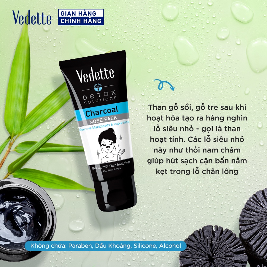 Gel Lột Mũi Than Hoạt Tính Vedette 50ml