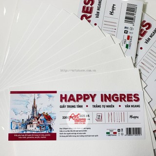 Giấy canson dày khổ a1/a2 happy ingres định lượng 220gsm