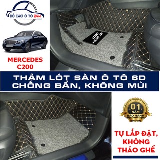 Thảm lót sàn ô tô 5d,6d mercedes c200 giảm ồn, không mùi, chống thấm nước