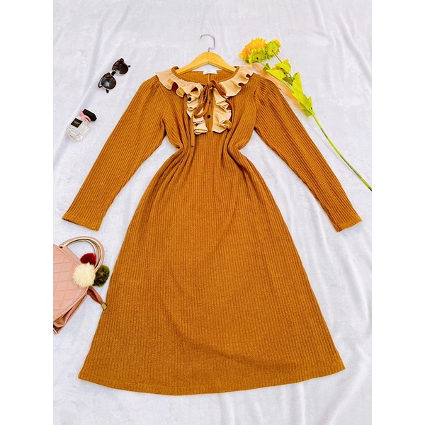 [BIGSIZE, FREESIZE] Đầm Len Tiểu Thư, 2hand