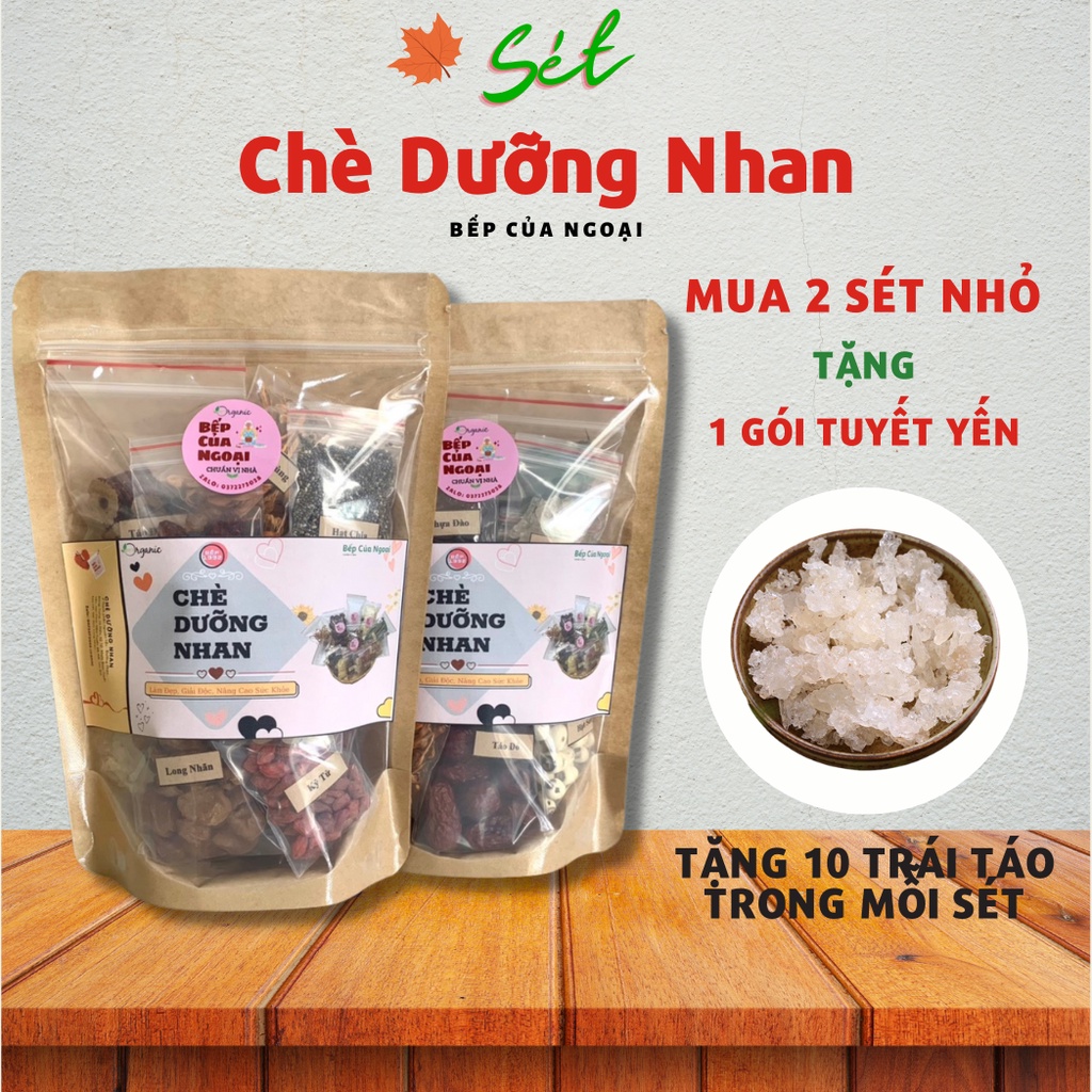 Chè dưỡng nhan tuyết yến 13 vị sét nhỏ 320gr 12-14 chai 330ml - Bếp Bà Ngoại