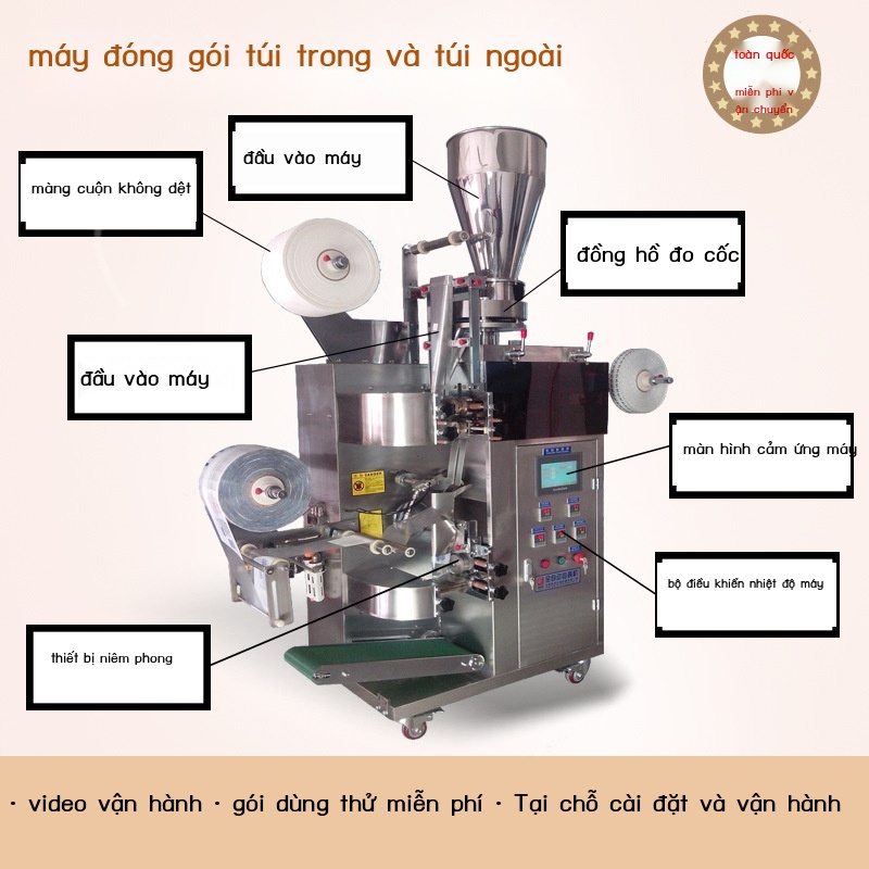 Nhà sản xuất cung cấp thiết bị cân đóng gói tự động, máy trà túi lọc xanh, hạt