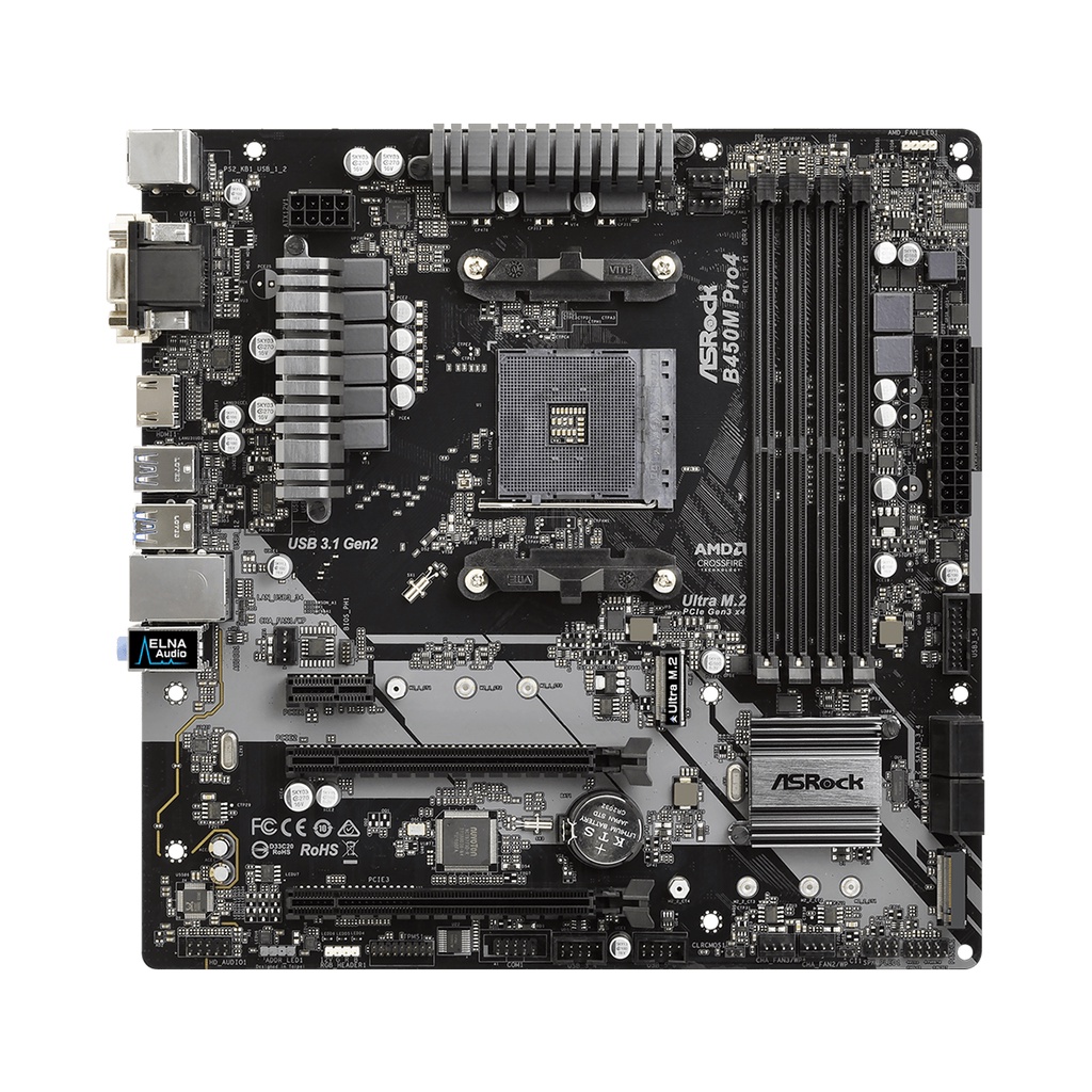 Mainboard ASROCK B450M PRO 4. Bo mạch chủ Asrock B450M Pro4 qua sử dụng