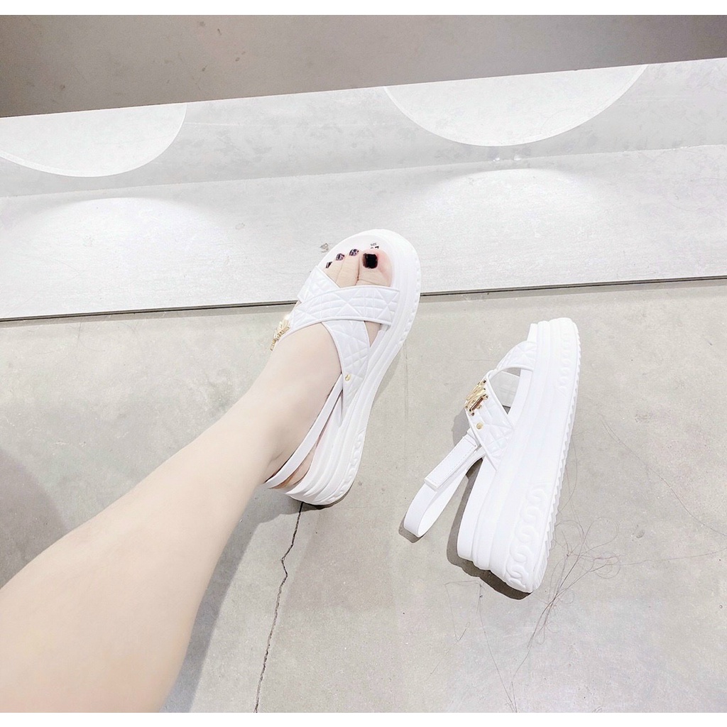 BAO ĐẸP - SANDAL NỮ - HẬU CHÉO DIRO - XĂNG ĐAN NỮ CAO CẤP, QUAI DA CHÉO PHỐI MÁC DIRO PHONG CÁCH, DỄ MANG, CAO 7P