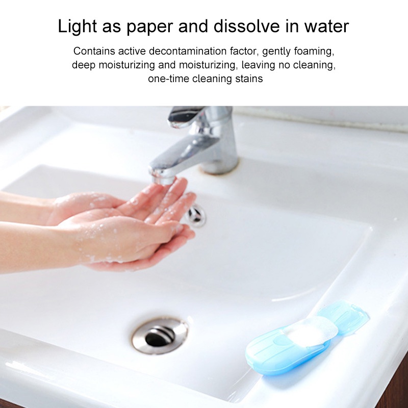 Xà Bông Rửa Tay Hình Bông Hoa, Xà Phòng Giấy Bỏ Túi Đi Du Lịch Đi Ra Ngoài Tiện Lợi