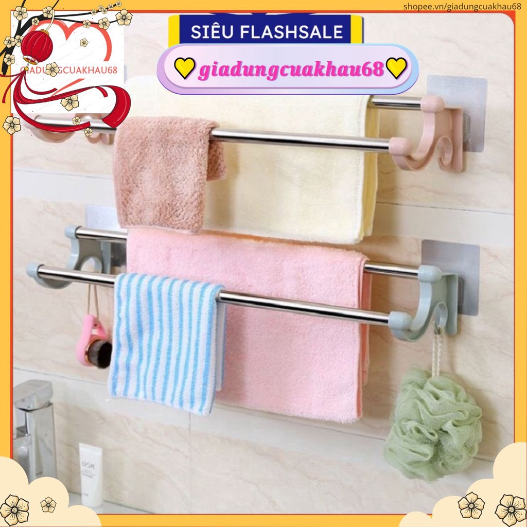 Giá treo khăn - Giá treo khăn đôi hút chân không loại 55cm -💛𝒈𝒊𝒂𝒅𝒖𝒏𝒈𝒄𝒖𝒂𝒌𝒉𝒂𝒖𝟔𝟖💛