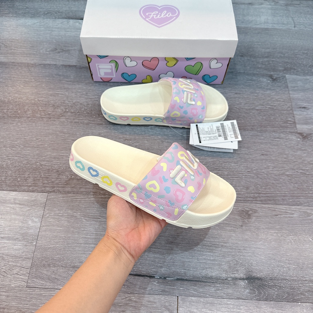 Dép FILA DRIFTER 22 V-DAY Hồng Đế Trắng