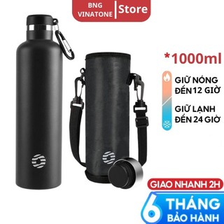 Bình đựng nước 1l, bình giữ nhiệt 1000ml fjbottle chất liệu inox 304 giữ nhiệt lên đến 24h