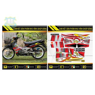 TEM RỜI SATRIA 2000 CHẾ PHỐI XÁM ĐỎ ĐEN